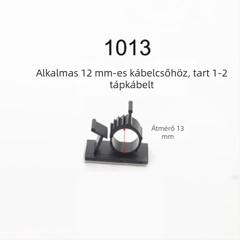 Kábel rendező klipek ragasztóval rögzítve, fúrás nélkül, asztali kábelrendezéshez