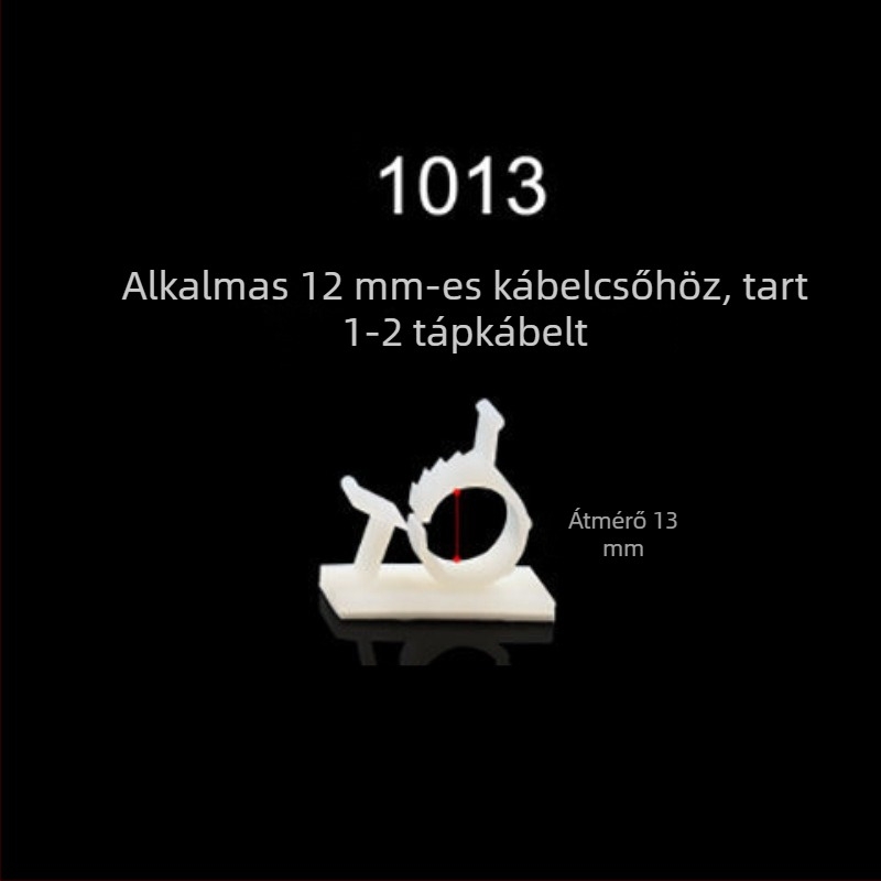 Kábel rendező klipek ragasztóval rögzítve, fúrás nélkül, asztali kábelrendezéshez