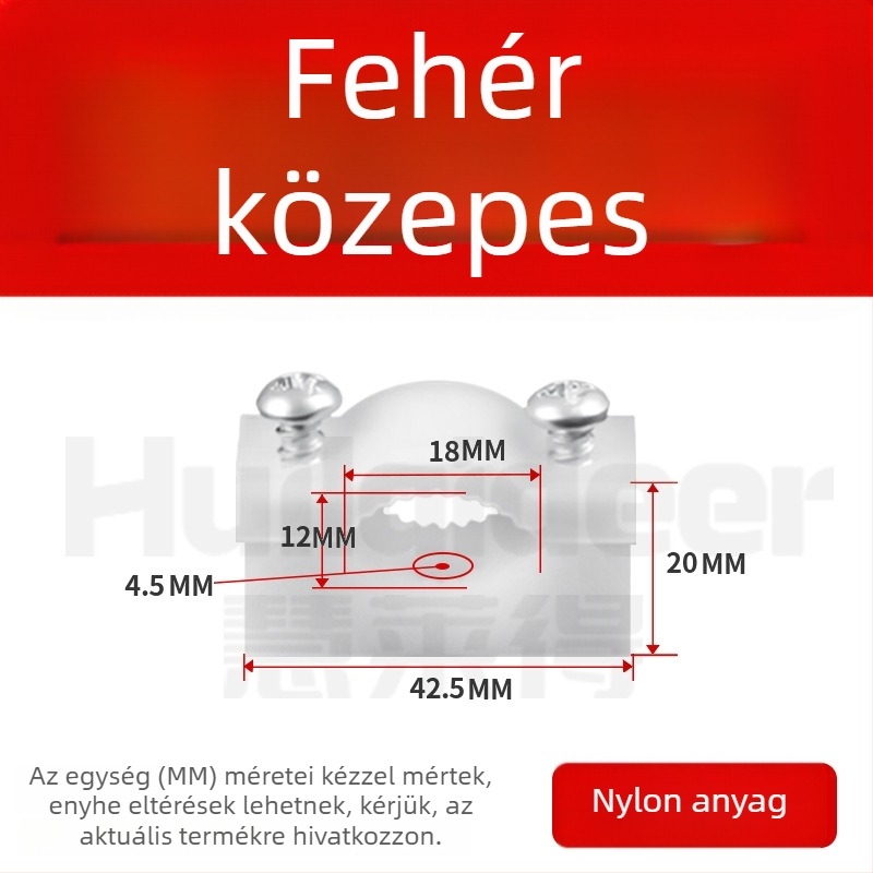 Vastagított műanyag kábelrögzítő klip