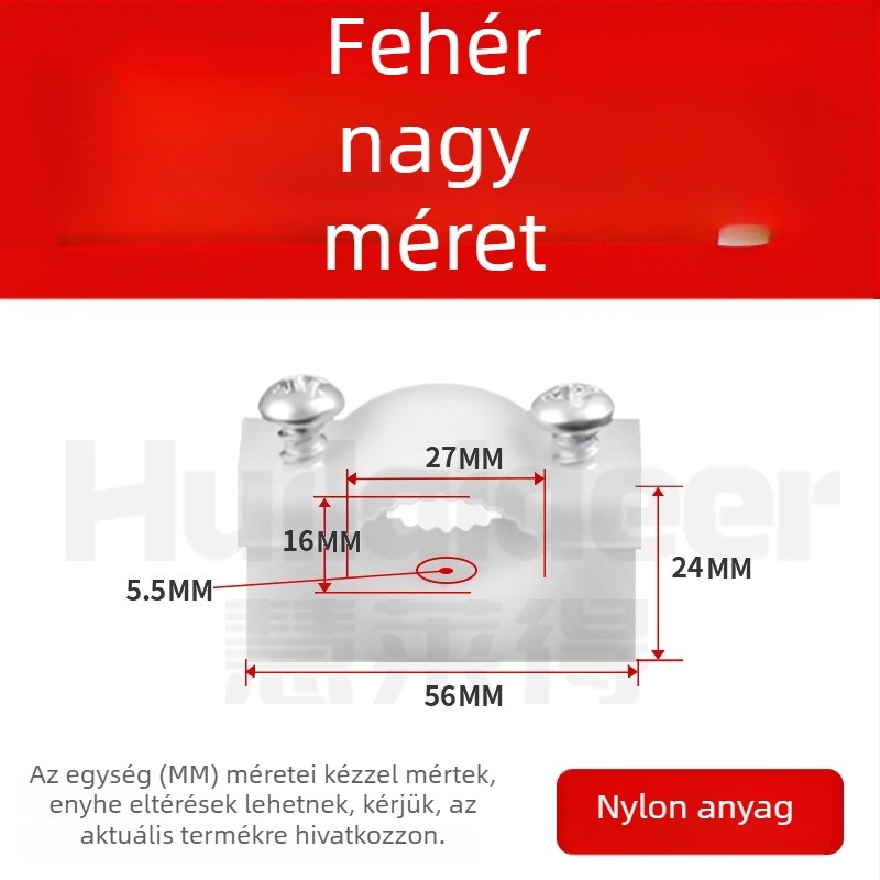 Vastagított műanyag kábelrögzítő klip