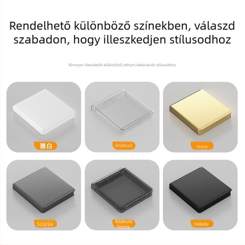 86-típusú ultra vékony fürdőszobai vízálló kapcsoló- és konnektorfedél, ragasztóval szerelhető, PC-ház (Ouben)