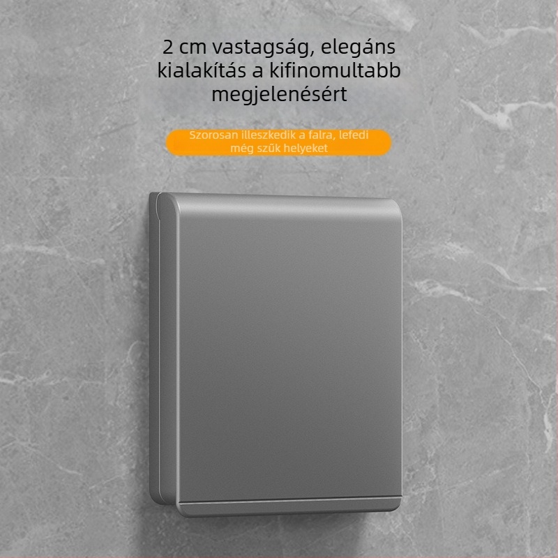 86-típusú ultra vékony fürdőszobai vízálló kapcsoló- és konnektorfedél, ragasztóval szerelhető, PC-ház (Ouben)