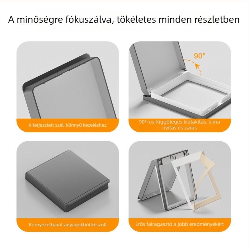 86-típusú ultra vékony fürdőszobai vízálló kapcsoló- és konnektorfedél, ragasztóval szerelhető, PC-ház (Ouben)