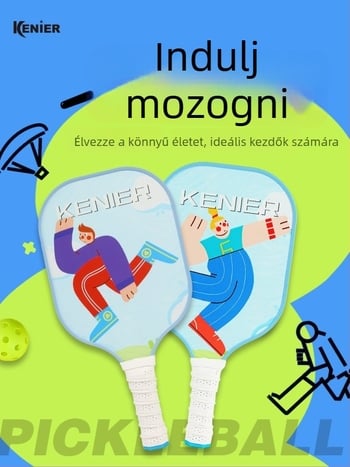 Kenier üvegszálas pickleball ütő bel- és kültéren használható, testreszabható; súly 280 g (egy ütés) vagy 760 g (teljes készlet)