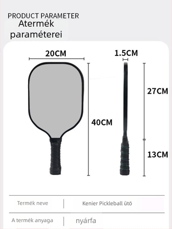 Kenier üvegszálas pickleball ütő bel- és kültéren használható, testreszabható; súly 280 g (egy ütés) vagy 760 g (teljes készlet)