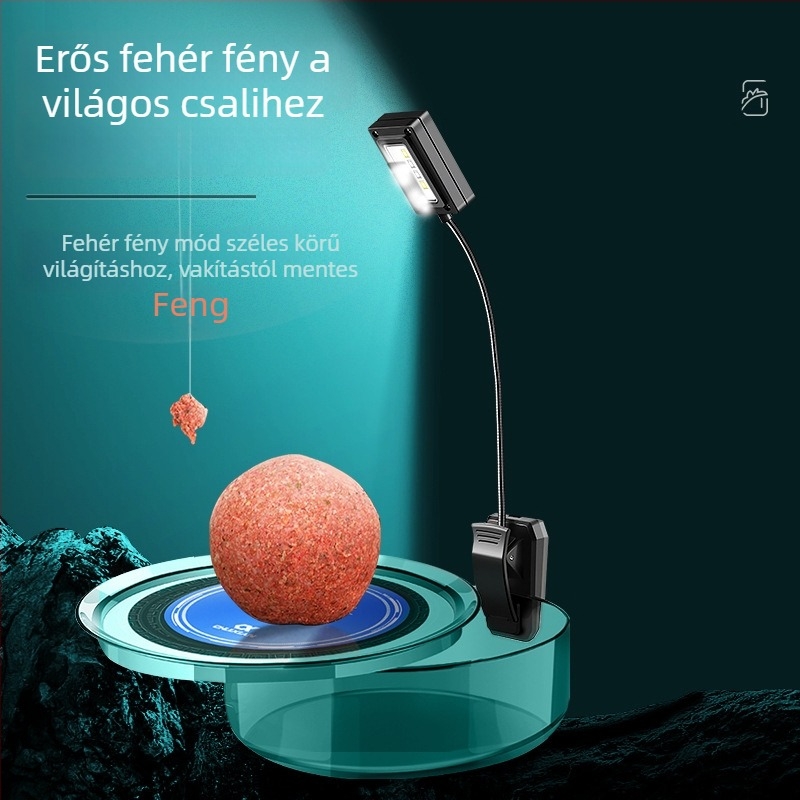 LED csalilámpa indukciós etetéshez éjszakai horgászatra – újratölthető, ABS ház