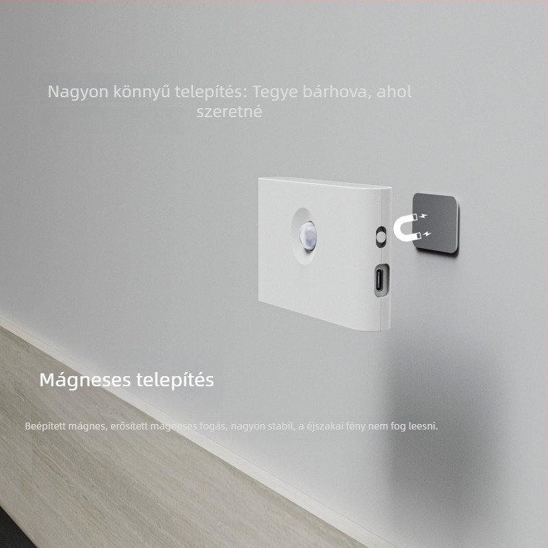 LED mozgásérzékelős lámpa folyosóra és lépcsőkre — éjszakai asztali töltő fény, modern minimalista stílus, modell 001, márka Other, kiinduló mennyiség 1, tanúsítás: Nincs
