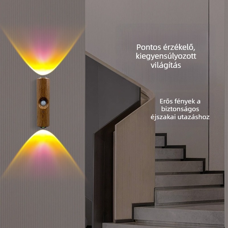 Éjszakai lámpa testérzékelővel és környezeti fénnyel, falikar ABS árnyékkal és beépített akkumulátorra (feszültség ≤36V)