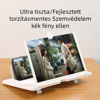 Universális telefon- és tabletképernyő nagyító állvány – szemvédelem, HD, sugárzás elleni védelem