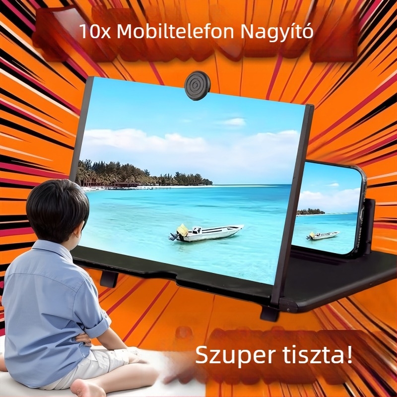 Universális telefon- és tabletképernyő nagyító állvány – szemvédelem, HD, sugárzás elleni védelem