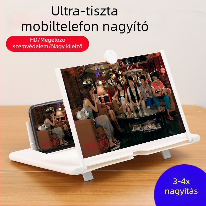 Universális telefon- és tabletképernyő nagyító állvány – szemvédelem, HD, sugárzás elleni védelem