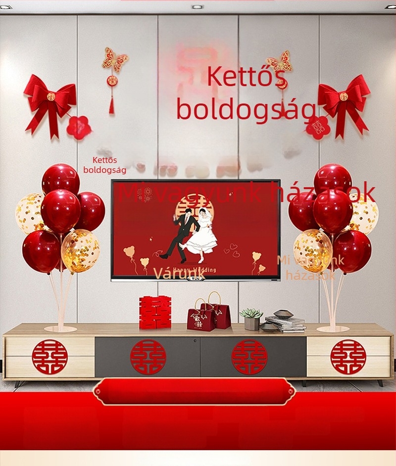 Esküvői dekoráció nem szövött anyagból – Xi karakter falidísz nappaliba és hálószobába, márka Aili Sha, kód 0178