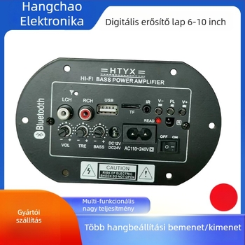 Bluetooth-alapú mélysugárzó erősítő panel – 25W, 12/24/220V, otthoni és autós használatra