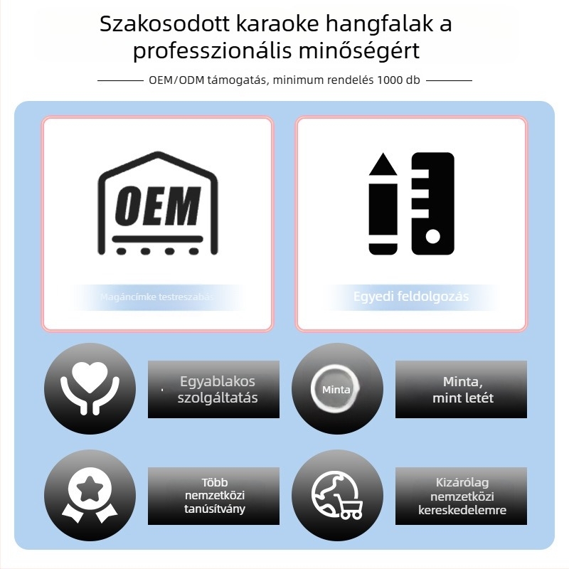 Bluetooth karaoke hangszóró két vezeték nélküli mikrofonnal – hordozható otthoni és kültéri hangrendszer