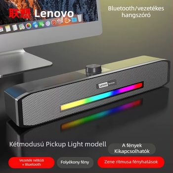 Lenovo B02 USB-vel táplált sztereó hangszóró Bluetooth 4.0-val, 3W kimenet, 40Hz-20kHz, 2 hangszóró