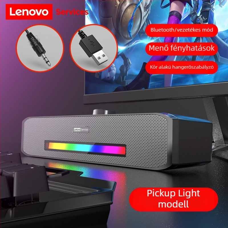 Lenovo B02 USB-vel táplált sztereó hangszóró Bluetooth 4.0-val, 3W kimenet, 40Hz-20kHz, 2 hangszóró