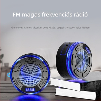 Bluetooth hangszóró nagy szívócsészével, IPX6 vízálló, beépített akkumulátor, Bluetooth 5.3, kettős hangszóró