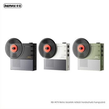 Retro Bluetooth asztali hangszóró beépített 1000–1200mAh akkumulátorral, 5W kimenet, 30Hz–15kHz frekvencia-tartomány, 10 m hatótávolság