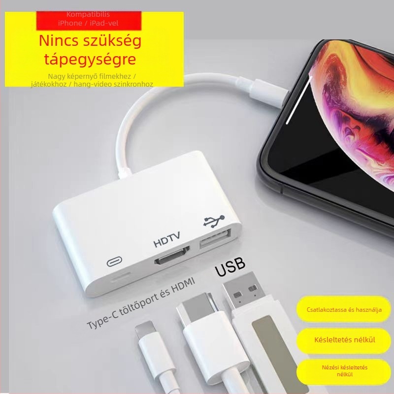 Apple eszközökhez HDMI-kábel, HDMI 2.0 HDTV gyorskábel, OEM elérhető, 2024-ben piacra került