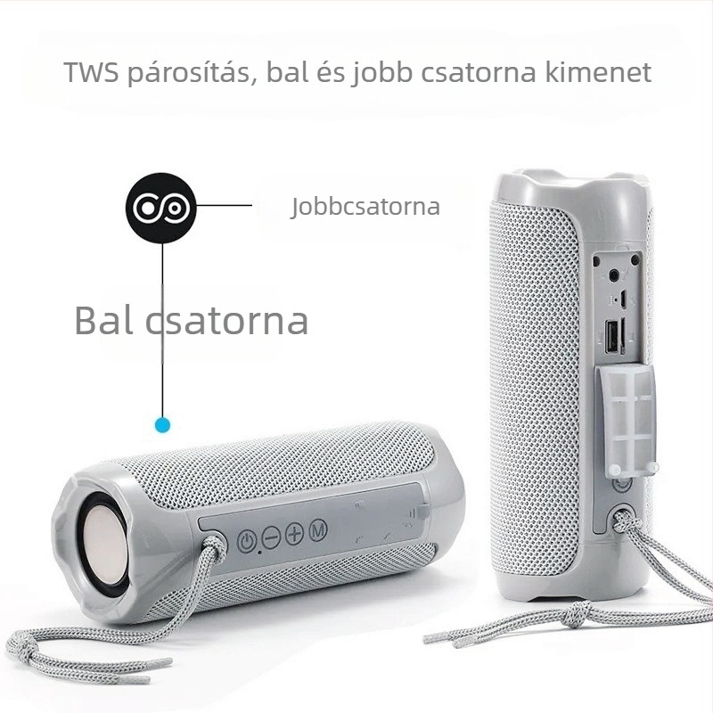 TG191 vezeték nélküli Bluetooth hangszóró: 10W, Bluetooth 5.0, IPX4 vízálló, 2×45 mm meghajtó, beépített 1200–2000 mAh akkumulátor