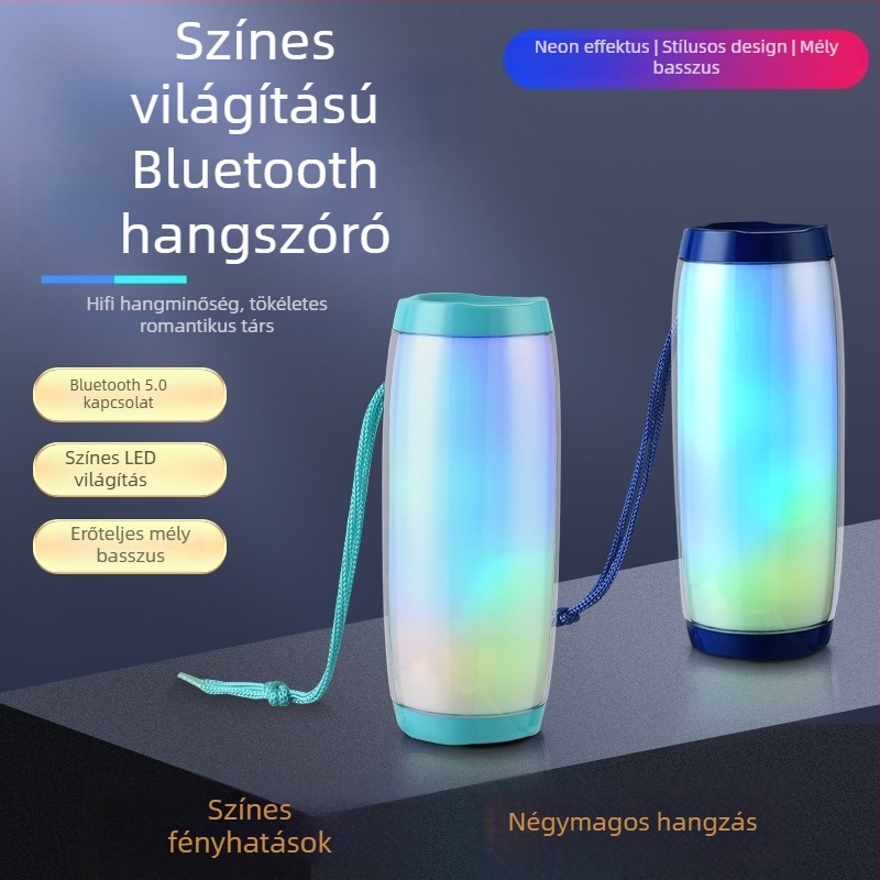 TG157 Bluetooth hangszóró – Bluetooth 5.0, 10W, beépített 1200-2000mAh akkumulátor, USB/TF/AUX lejátszás, LED világítás