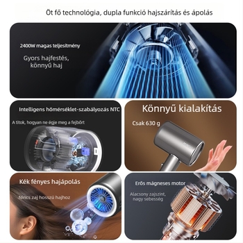 Hajszárító A2400 - DC motor, 2400 W, 220 V, 3 sebességfokozat, hőmérséklet szabályozás (hideg/meleg levegő)