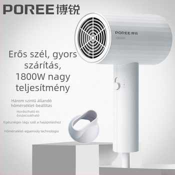 Borui hajszárító PH1627/PH1628, 1800W, kefe nélküli DC motor, 220V, ABS ház