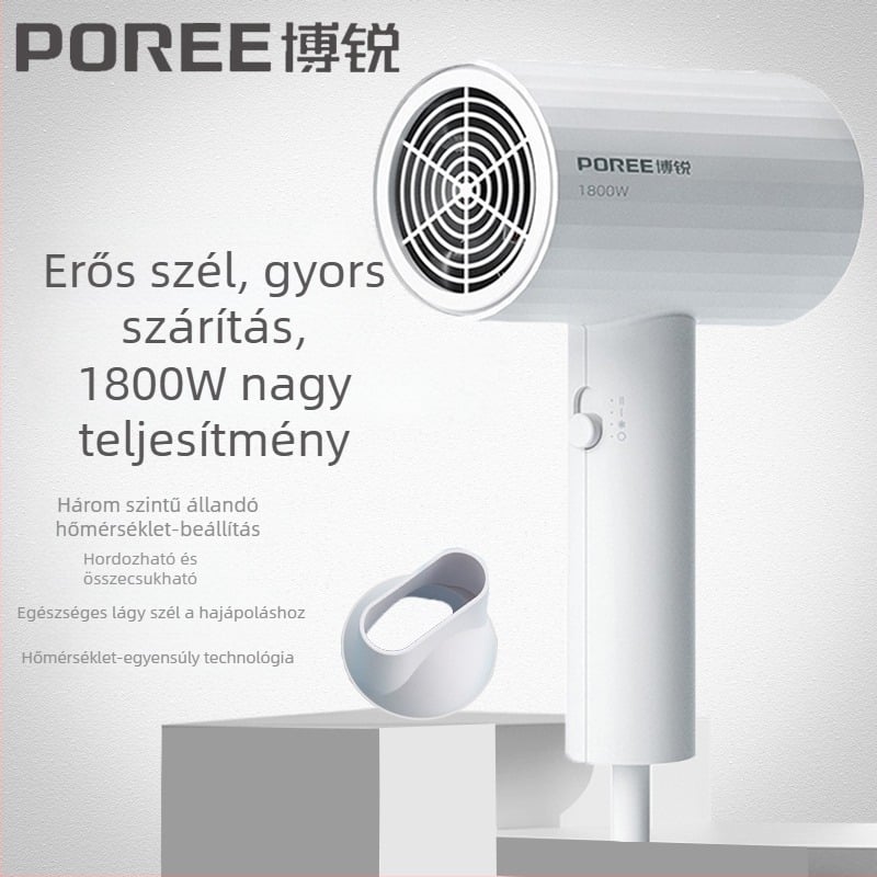 Borui hajszárító PH1627/PH1628, 1800W, kefe nélküli DC motor, 220V, ABS ház