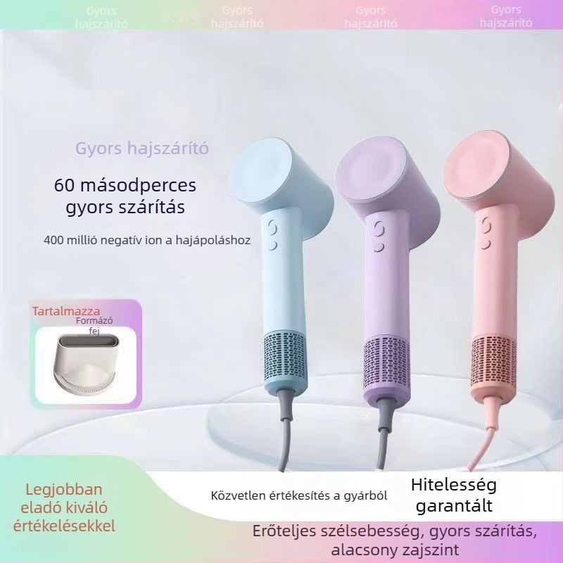 Hajszárító lapát nélküli kialakítással, negatív ionokkal, 1600W, brushless motor, 220V