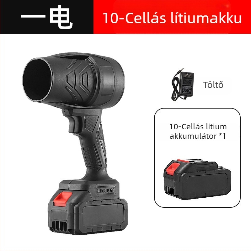 Vezeték nélküli kézi porfúvó, lítiumakkumulátor, 21V, ipari osztályú ventilátor