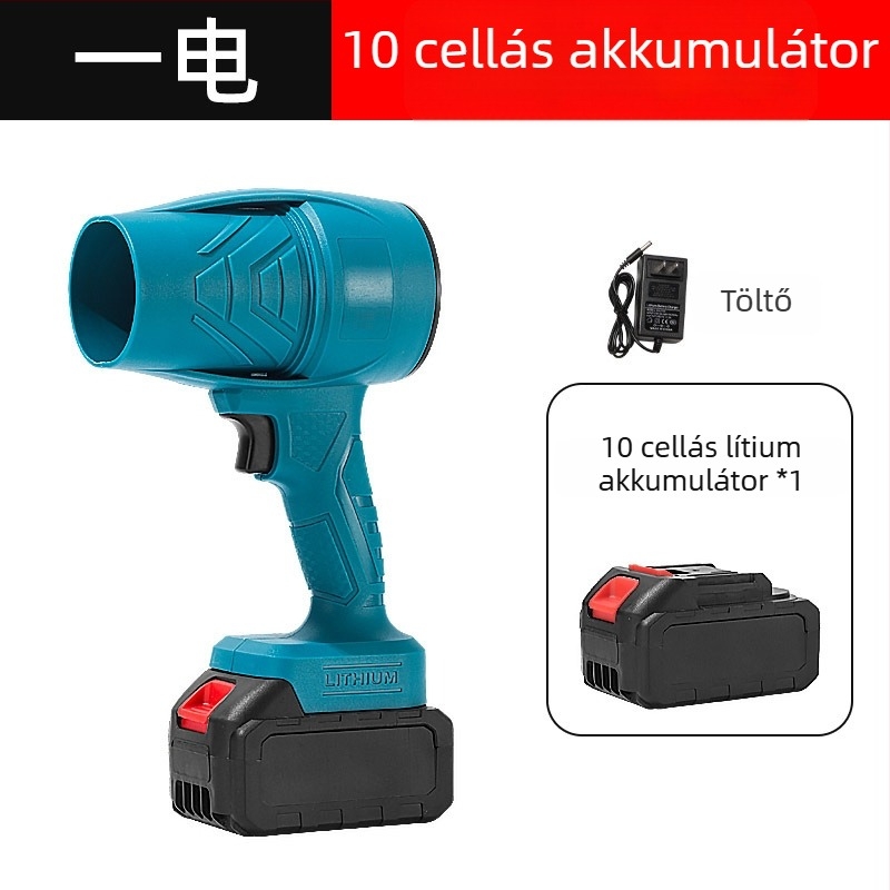Vezeték nélküli kézi porfúvó, lítiumakkumulátor, 21V, ipari osztályú ventilátor
