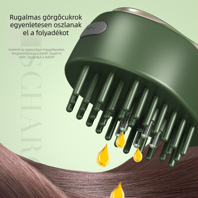 Mini fejbőr folyadékvezető és vibrációs masszírozó - LN-665, 35–40 g, univerzális használat, nyugtatja a fejbőrt