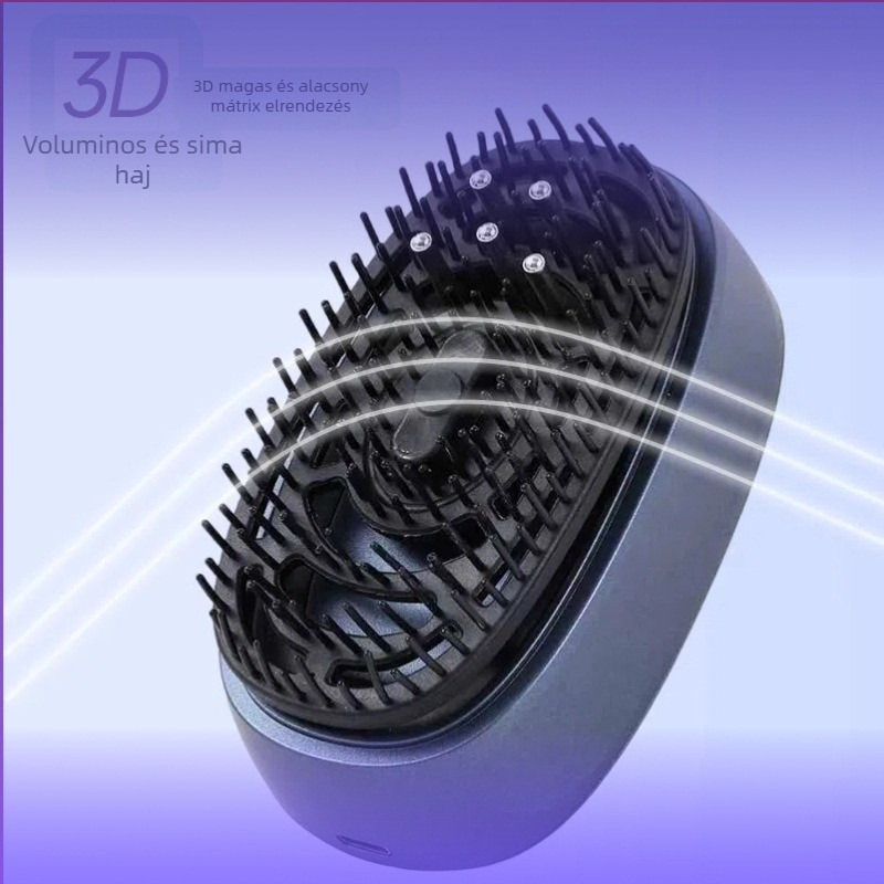 Fejbőr masszírozó hajkefe esszenciális olajjal – hajápolás, fejbőrnyugtatás, tápláló, multifunkcionális, 300 g