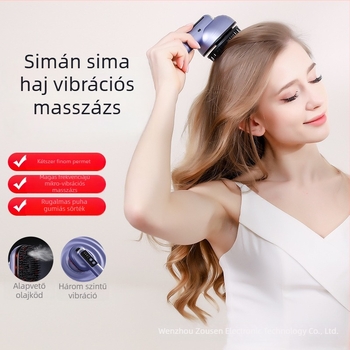 Elektromos fejmasszírozó meridián masszázzsal a fejbőrön, spray a haj növekedéséért és folyadék applikátor - Modell Dys-15, 3. sebesség, minden korosztály számára, megjelenés 2025