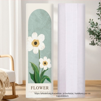 Függőleges klímaberendezés porvédő, téglalap alakú nappaliba, poliészter, 3P2P kompatibilis, testreszabható