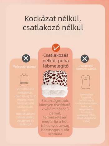 Férfi fűtőtalpú papucs, természetes bőr, otthoni lábbeli irodai melegen tartáshoz