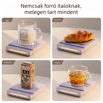 Melegítő pohár alátét PTC fűtőelemmel, 220V hálózati, 50W