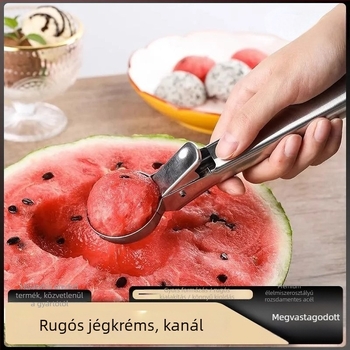 Rozsdamentes acél fagylaltkanál, modern letisztult dizájn, felnőtteknek