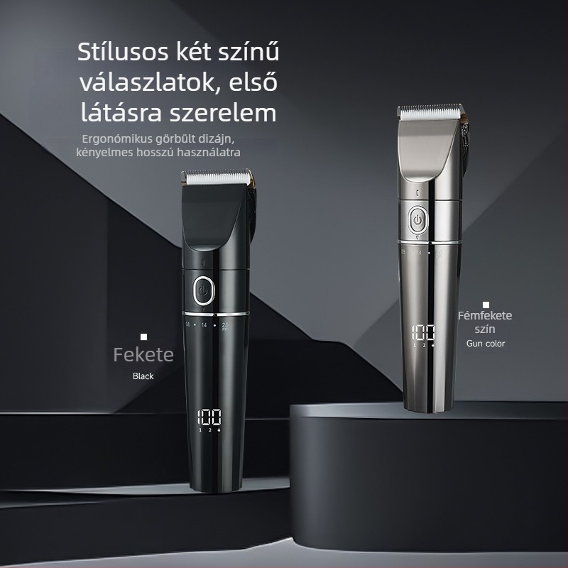 Gyerekeknek szánt hajvágó, ultra-csendes, beépített akkumulátorral, kerámiapenge, 1–3 óra üzemidő, újratöltő