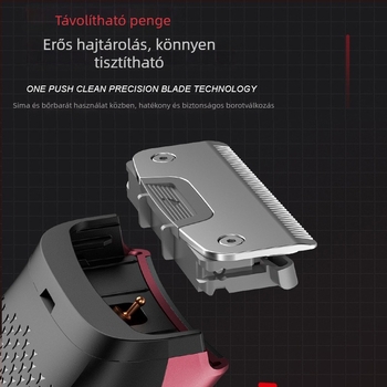 Elektromos hajvágó teljes test mosással és LCD kijelzővel, újratölthető, kefés motor, rozsdamentes acél pengék (Beépített akkumulátor 500–800 mAh – Üzemidő 1–3 óra – Zaj 46–70 dB – Vízálló)