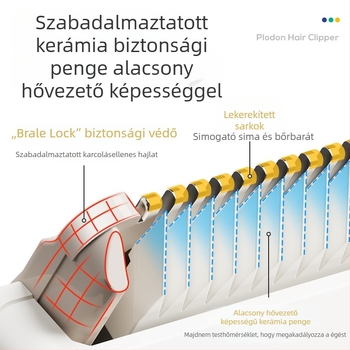 Puliton hajvágó – ultra csendes, újratölthető, 5W, szőrszívó funkcióval, vízálló, babák és gyerekek számára