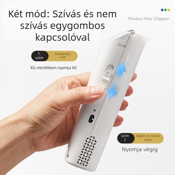 Puliton hajvágó – ultra csendes, újratölthető, 5W, szőrszívó funkcióval, vízálló, babák és gyerekek számára