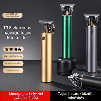 Kefés motorú hajvágó készlet - újratölthető, rozsdamentes acél pengék, vízálló, beépített akkumulátor 1200–2000mAh