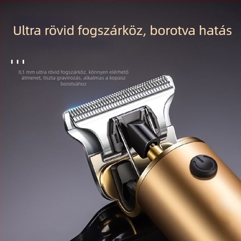 Kefés motorú hajvágó készlet - újratölthető, rozsdamentes acél pengék, vízálló, beépített akkumulátor 1200–2000mAh