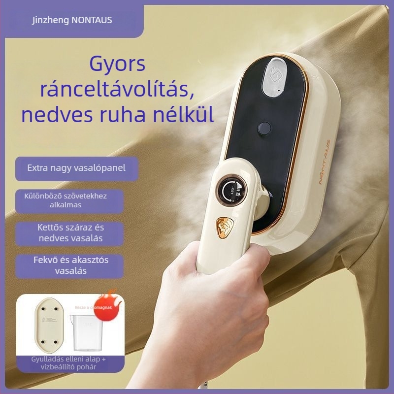 Kézi ruhaszárító gőzölő készülék — 1000W, hálózati áramforrás, 111–240V, kapacitás <0,8 l, összecsukható kivitel, mindent egyben vasaló rendszer