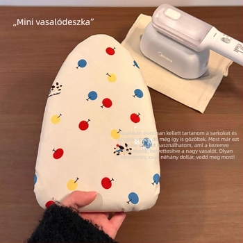 Kézben tartott vasalódeszka párna – ABS panel, pamutszövetes párna, magas hőmérsékletnek ellenálló huzat, égésgátló kesztyűk