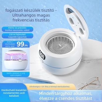 Ultrahangos protézistisztító UV-sterilizálással, 25 W, 110–220 V, 300 ml-nél kisebb kapacitás