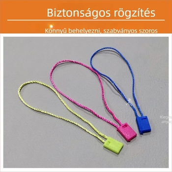 Hengchang márkájú etikettzsinór, fő anyag: poliészter fonal, csatanyag: műanyag, alkalmazások: cipők, sapkák, táskák, ruházat, kiegészítők, háztartási textilek, játékok