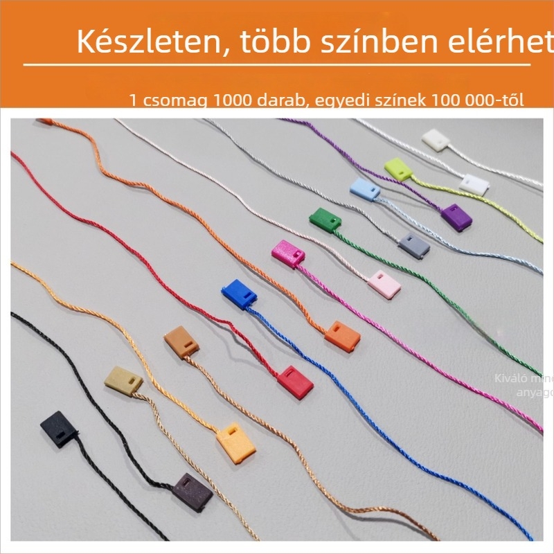 Hengchang márkájú etikettzsinór, fő anyag: poliészter fonal, csatanyag: műanyag, alkalmazások: cipők, sapkák, táskák, ruházat, kiegészítők, háztartási textilek, játékok