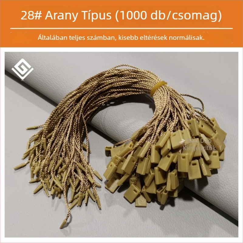 Hengchang márkájú etikettzsinór, fő anyag: poliészter fonal, csatanyag: műanyag, alkalmazások: cipők, sapkák, táskák, ruházat, kiegészítők, háztartási textilek, játékok